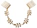 niceeshop(TM) Fashion Ladies Tassel Leaf Chain Clips Cuff Boho Headbands,Gold