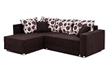eckgarnitur salerno Im Handumdrehen zum Bett Polsterecke Bochum-Plus-Pur 224 x 160 cm Schenkelmaß, Mikrofaser braun