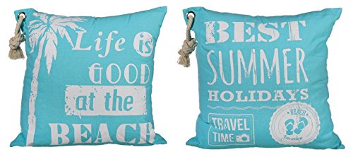 Bada Bing Türstopper Maritim Beach Seil türkis blau Landhaus + Feng Shui Fibel - 3