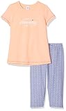 Ärmellänge: Kurzarm Sanetta Mädchen Pyjama Short Zweiteiliger Schlafanzug, Rosa (Neon Melon 38053), 152