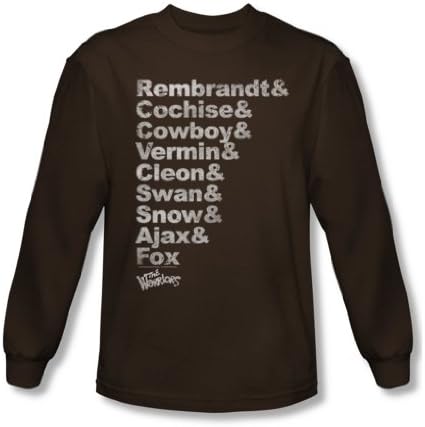 Warriors - Mens Roster Long Sleeve Shirt In Coffee, XX-Large, Coffee