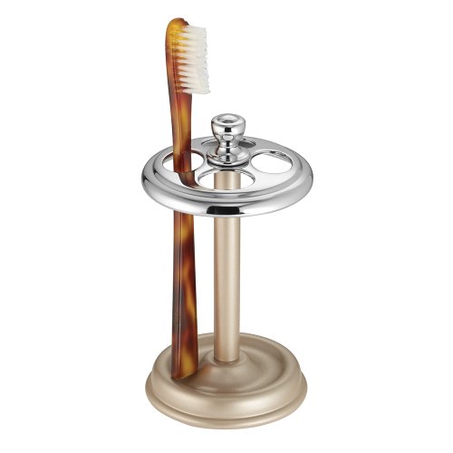 InterDesign 76288EU York Zahnbürstenhalter, perlmuttchampagnerfarben / chrom