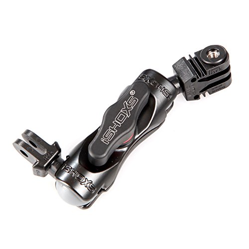 iSHOXS Small Grap 60 Set, Aluminium Extension, 60mm lang, aus 6061er Alu Druckguss für GoPro Halterungen, superrobust und extrem flexibel und schnell verstellbar, mit zwei 2K Mounthandles - 2