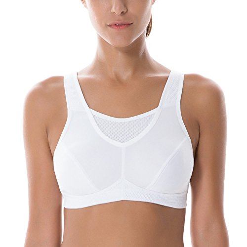 SYROKAN Damen Große Größen Sport BH - bügellos,ungepolsterten Cups,Vollschalen