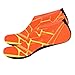 Produktbild Aquaschuhe Männer Frauen, Sunday Unisex Outdoor Wassersport Tauchen Schwimmen Socken Yoga Socken Weiche Strandschuhe Badeschuhe (Orange, M)