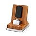 Produktbild Komost Bambus iPhone Dockingstation, Ladestation Stehen mit Aluminium Basis für iPhone 8 Plus / 8, iPhone X, iPhone 7 Plus / 7, iPhone SE, 6S Plus / 6S / 6 Plus / 6, 5S / 5, iPad, iPad Air, iPad Mini