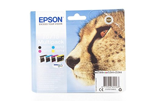 Epson Stylus SX 105 (T0715 / C 13 T 07154010) - original - Tintenpatrone MultiPack (schwarz, cyan, magenta, gelb)