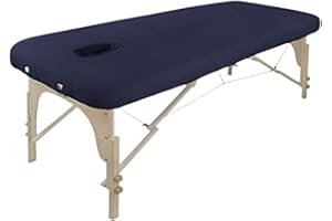 BodyPro Massage Couch/Massage Bed/Massage Table Cover Sheet Fitted -Terry Towel- With Ties WITH Face Hole-NAVY- Luxurious, Extra Soft, Hygienic, Plush, Thick