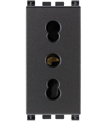 Presa Vimar Arké 19210.USB 2 Moduli Con USB-C 3A E SICURY 2P+T 16A - Grigio, Ricarica Rapida E Antibatterica - 4