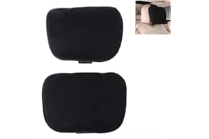 ALANOYCSM 2er-Pack Auto-Kopfstütze, Auto-Kissen, Nackenstütze, S-Klasse, superweiches Kissen, Auto-Nackenkissen, Kopfstütze für Mercedes Benz, Maybach, Tesla, Nackenkissen (Schwarz)