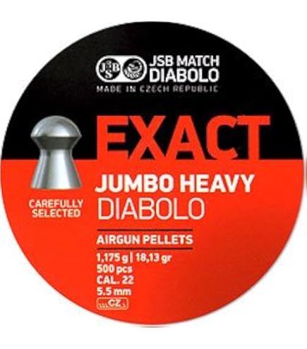 JSB Jumbo RS Diaboli Calibro 5.52 - Peso 0.870 G, Confezione Da 500 Pezzi, Per Airsoft E Tiro A Segno - Foto 2