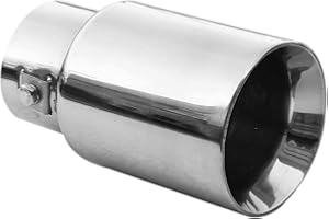 BOLOROMO Embout Tuyau De Sortie Pot D'échappement 50mm Diamètre Intérieur Acier Inoxydable Chrome