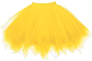 NAJZYBA Tüllrock Dame 50er Ballettrock Kurz Puffy Tüllrock Multi-Schichten Mini Tütü Rock für Erwachsene Karneval Kostüm