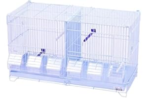 SMELL & SMILE Jaula metálica para criar pájaros con comedero, 60 * 26 * 34cm - Color Aleatorio (305 M)