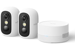 Kamera do monitoringu zewnętrznego eufy Security eufyCam C35, bateria 180 dni, HD 1080p, noktowizor, kompatybilna z (Zestaw 2 kamer)