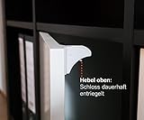 Unsichtbare Kindersicherung Magnetschloss für Schrank und Schubladen, Montage ohne Schrauben, Baby Schranksicherung Schubladensicherung mit Magnet - 3