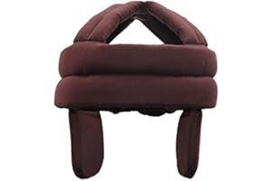 QCHOMEE Casque de Protection pour Personnes Âgées Casque de Sécurité Anti-Chute Chapeau de Protection de Tête Coton Respirant Chapeau Anti-Collision Vieil Homme avec Protection Auditive, Taille Ajustable