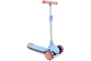 GROWAYSTORY Kinderroller ab 3 Jahren, Roller Kinder mit LED-Rädern, Faltbare Kinderscooter für 3-10 Jahren