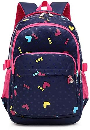 DYYTR Primary School Backpack For Girls School Bag WaterproofNylon Kids Child Rucksack Travel Camping Book Bag For 1-6 Grade Students