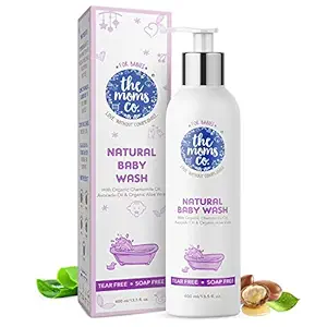 The Moms Co. Tear-Free Natural Baby Wash with Calendula, Avocado Oils and USDA-Certified Organic Oils Like Argan, Chamomile (400 ml)