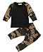 Little Boys Short Sleeve Cotton T-shirt and Camouflage Pants Outfit (18-24 Month, Camouflage)