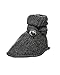 Double Layer Merino Wool Fleece Baby Booties 80 Charcoal