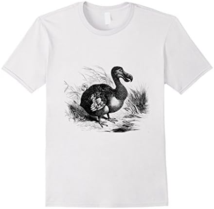 Men's Dodo T-Shirt. Vintage Nature Dodo Bird Tee Medium White