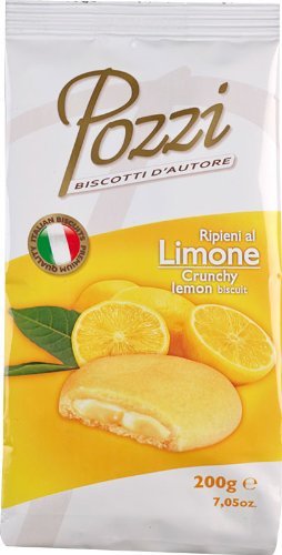 Preisvergleich Produktbild Ripieni al Limone, mit Zitronencreme gefülltes, mit Zitronencreme gefülltes italienisches Gebäck von Biscottifico Pozzi aus Italien / Lombardei, 200 g