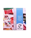 acuarelas van gogh 12 Estuche Pocket Box 12+3 Acuarela Van Gogh