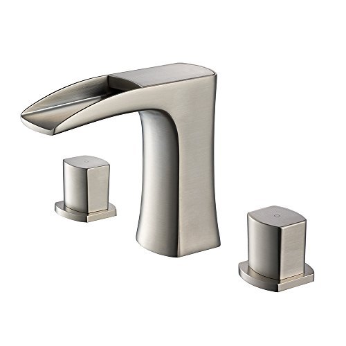 Fresca FFT3076BN Fortore Widespread Mount Bathroom Vanity Faucet, Brushed Nickel by Fresca