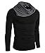 Fashion Gallery Men's Cotton Regular Fit Full Sleeve Cowl Neck T-shirt (Black,...