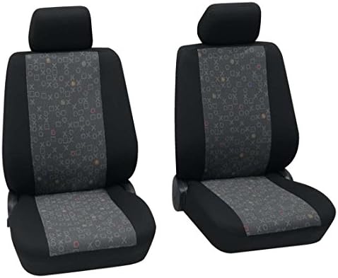 Faszination 96755, car seat covers, only front seats, black, graphite