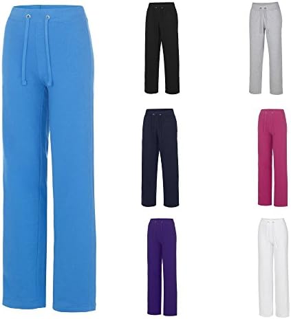 Good Quality Ladies Joggers – Jogging Bottoms – Flattering Style Trousers – Size 8-14 – Open Hem – Soft Fabric – Ideal for casual or sports (Size 12 - M, Mid Blue)
