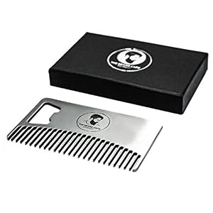 Metal Beard Comb and Bottle Opener - Ideal for Oils & Balms - Comes in Gift Box - Image 7