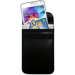 HMF 3404-02 Housse de Protection RFID Clés de Voiture Smartphone Keyless-Go, Blindage, 15 x 11 x 1,5 cm, Noire