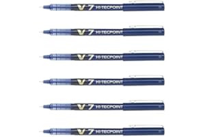 Pilot Hi-Tecpoint V7 - Bolígrafos (6 unidades), color azul