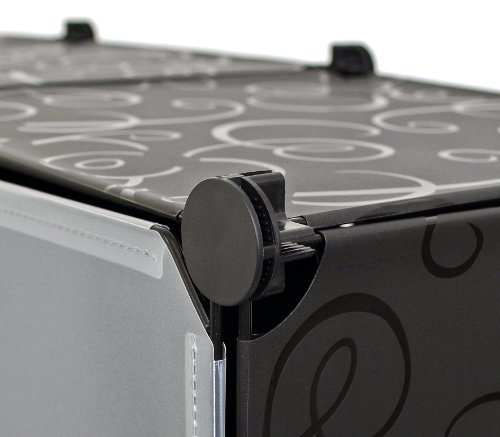 Büro Flur Regal Schrank Steckregal Wandregal Garderobe Highboard Kinderzimmer oder Keller Sideboard in Weiß Transparent und Schwarz - 4