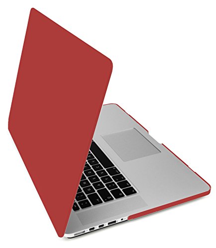 MyGadget MacBook Pro Retina 15 Zoll *Gummi* Case - Model Anfang ´13 - Mitte ´16 (A1398) Plastik Mac Hülle Schutzhülle Hartschale Cover (Bordeaux Rot)