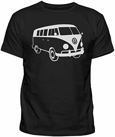 Mens VW Campervan Camper Retro camp Van Volkswagen Top T-shirt NEW S-XXL (XX-Large, Black)