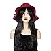 DAOTS 28" Wig Long Heat Resistant Big Wavy Hair Women Cosplay Wig (black)