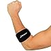 Produktbild (2 Pack) Ellenbogenbandage Tennisarm Golfarm, Tennisarm Bandage, Tennisarmbandage, Ellenbogenschoner, Ellenbogen Stütze, Tennis / Golf Elbow Brace zur Verwendung bei Tennisarm, Forearm Brace, Verstellbar Elbow Support Strap with Compression Pad – Pain Relief, Ease the Symptoms of Tennis, Golfers and Racket Sports Players Elbow, Für Männer / Herren und Frauen / Damen – Einheitsgröße: 22 - 33 cm/9" - 13", Schwarz (Schwarz, 1 Pack)