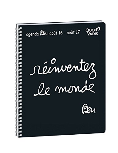 Télécharger Quo Vadis Ben Président Spiralé Sept Agenda scolaire semainier Année 2016-2017 21 x 27 cm Noir PDF Ebook En Ligne