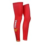 Cycling Compression Leg Sleeves Cool Summer Leg Pro Leg Sleeves, L, China Flag