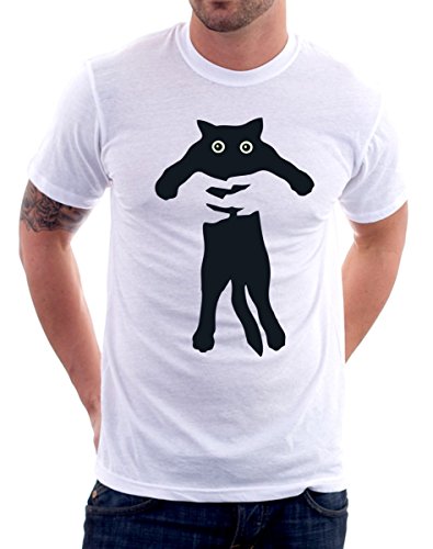 T-Shirt Tshirt Cat, Gatto, micio Funny, Divertimento,Humor, Tutte Le Taglie Uomo Donna Maglietta by tshirteria
