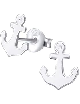 Laimons Kids Kinder-Ohrstecker Kinderschmuck Anker glanz Sterling Silber 925