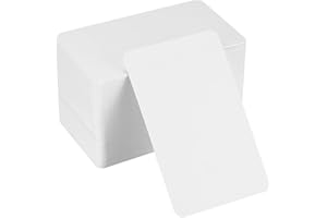 TOMOYUKI 150 PiezasTarjetas de Papel Kraft, Tarjetas Estudio de Mensaje, Tarjetas para Escribir Bloc de Notas para Memorizar DIY Regalo - Blanco, 8,8x5,2 cm/3,5x2,04 Pulgadas