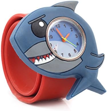 Shark Sealife PopWatch Slapwatch Learn To Tell The Time Fun Friendly Character Kids Easy Fit Silicone Quartz Watch