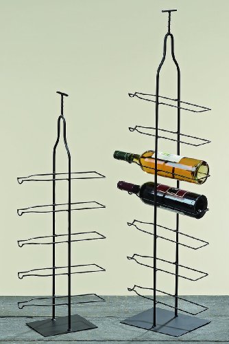 Flaschenregal "Crewe" aus Metall für 5 Flaschen, Weinregal