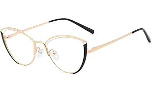 kachawoo Anti Blaulicht Brillen Frauen Optische Halbrahmen Computer Brillen Weibliche Katzenaugen Gläser Metall