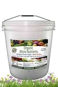 TSR Organic Fertilisers & Pesticides Homeo Organic Garden micronutrient Fertilizer granules 10 Kg Bucket Contains 15 Macro & Micro nutrients Like Calcium, Sulphur, Zinc, Copper, Iron, Boron etc